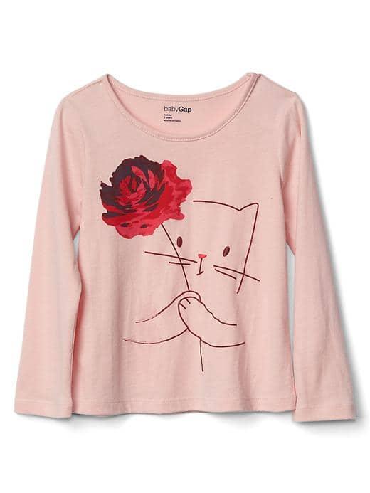 Gap Women Embellished Graphic Tee - Cat