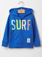 Gap Surf Graphic Zip Hoodie - Blue Allure