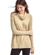 Gap Women Softspun Marled Cowl Neck Tunic - Oatmeal Heather