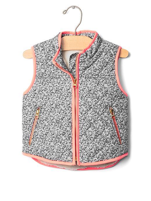 Gap Warmest Quilted Zip Vest - Floral Print