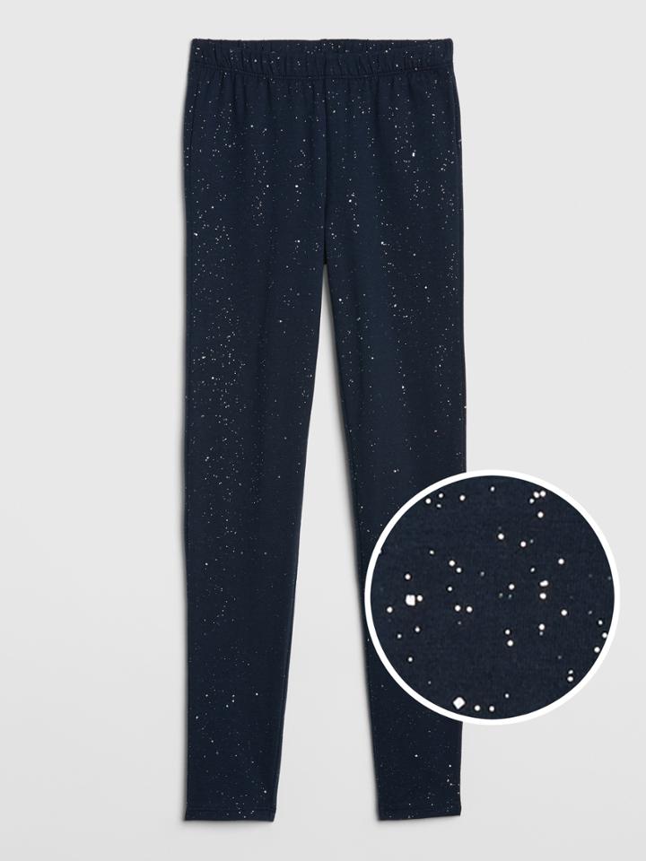 Kids Sparkle Leggings In Stretch Jersey