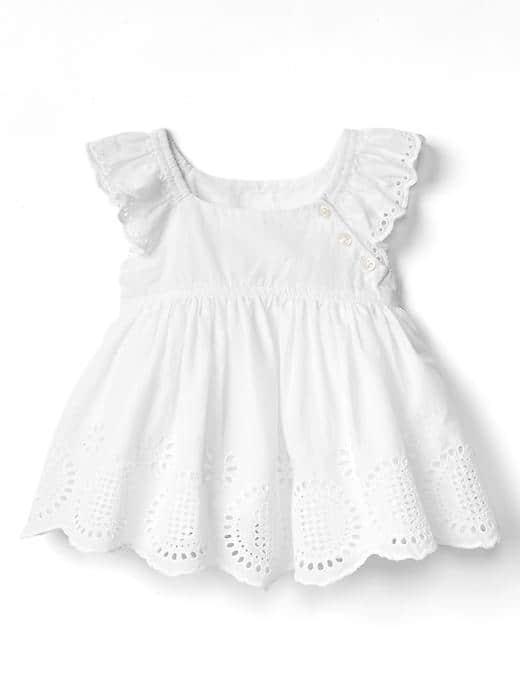 Gap Eyelet Flutter Top - Optic White