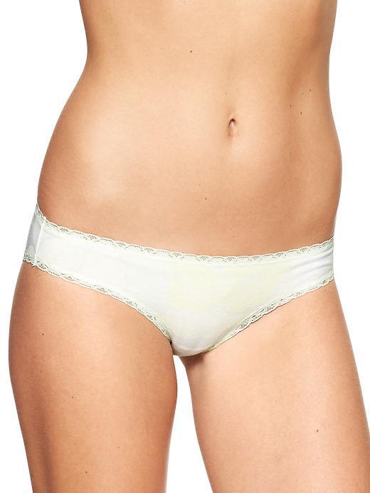 Gap Lace Trim Teeny Bikini - Light Yellow Floral