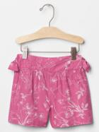 Gap Floral Side Bow Culotte Shorts - Pink Raspberry