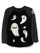 Gap Halloween Glow In The Dark Baseball Tee - True Black