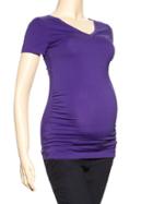Gap Women Pure Body Short Sleeve V Neck Tee - Panama Purple
