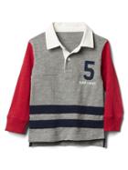 Gap Rugby Logo Colorblock Polo - Modern Red