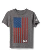 Gap Americana Logo Slub Tee - Heather Grey