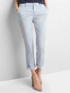 Gap Women Print Girlfriend Chino - Essential Blue