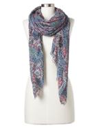 Gap Women Paisley Floral Scarf - Sailor Blue