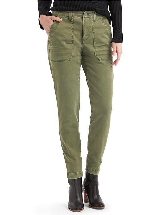 Gap Women Skinny Ankle Utility Chinos - Army Jacket Green