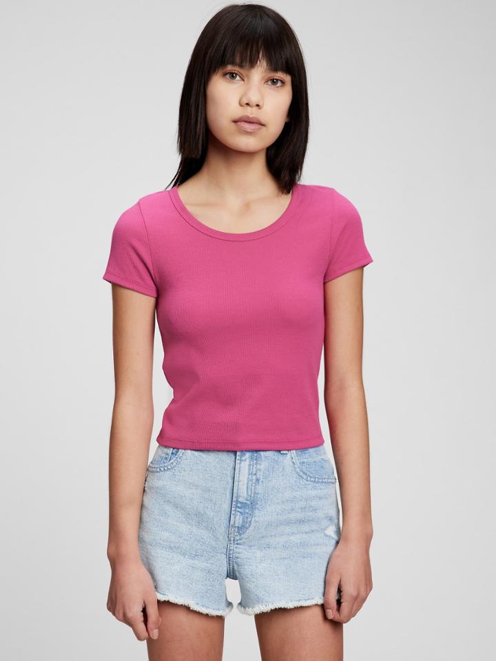 Teen Ribbed-knit T-shirt