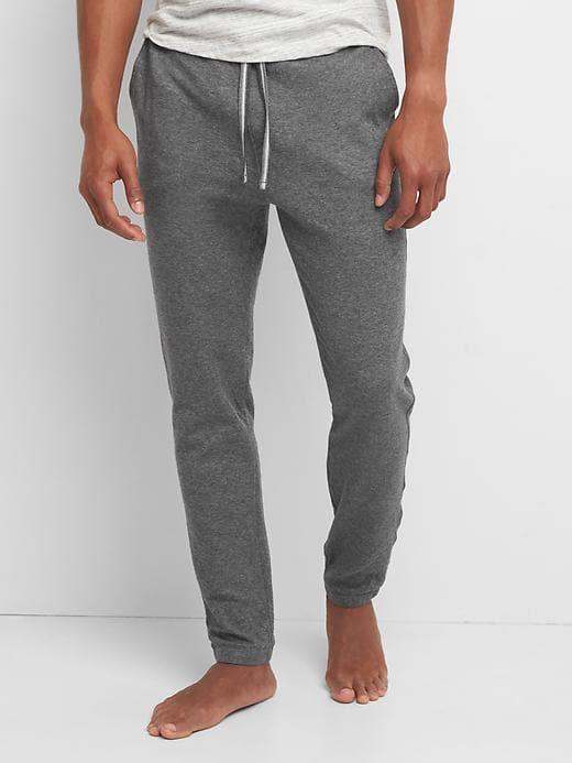 Gap Men Double Face Lounge Pants - Charcoal Heather