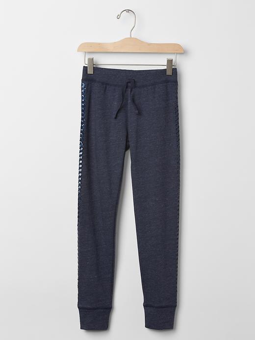 Gap Sequin Stripe Sweats - Navy Heather
