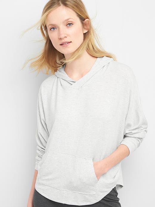 Gap Women Pure Body Sleep Hoodie - White Heather