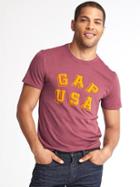 Gap Men Logo Usa Crew Tee - Garnet