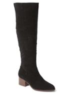 Gap Women Leather Block Heel Tall Boots - Black Ink