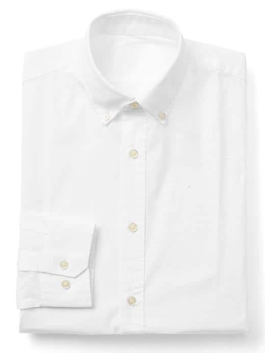 Gap Women Stretch Poplin Standard Fit Shirt - White