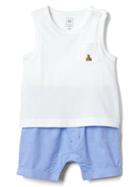 Gap Tank Double Layer Shorty One Piece - White