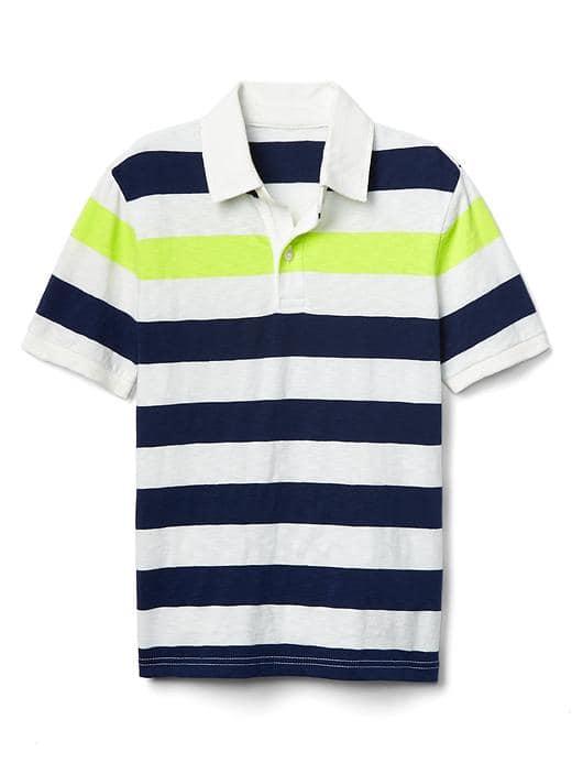 Gap Women Short Sleeve Slub Polo - New Off White