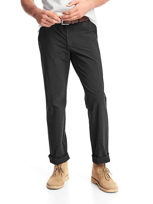 Gap Men Performance Straight Fit Khakis - True Black