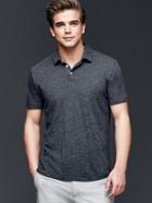 Gap Men Heathered Polo - Midnight Fog