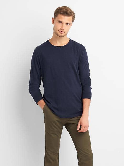 Gap Men Essential Crewneck Tee - True Indigo