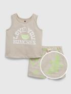 Baby 100% Organic Mix & Match Banana Tank Outfit Set