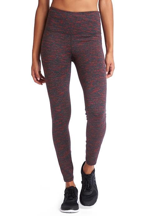 Gap Women Gapfit Blackout Technology Gfast Spacedye High Rise Leggings - Marled New Dark Red