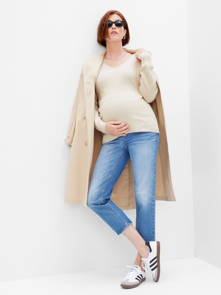 Maternity V-neck Sweater