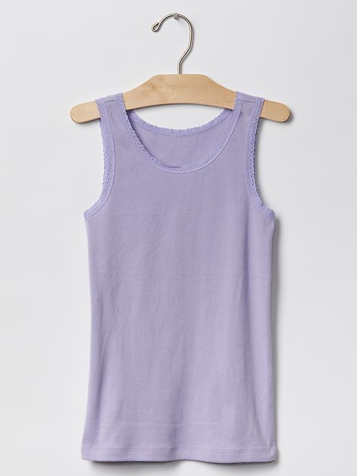 Gap Ribbed Lace Tank - Fresh Lavender