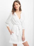 Gap Floral Embroidery Tie Belt Cover Up - White