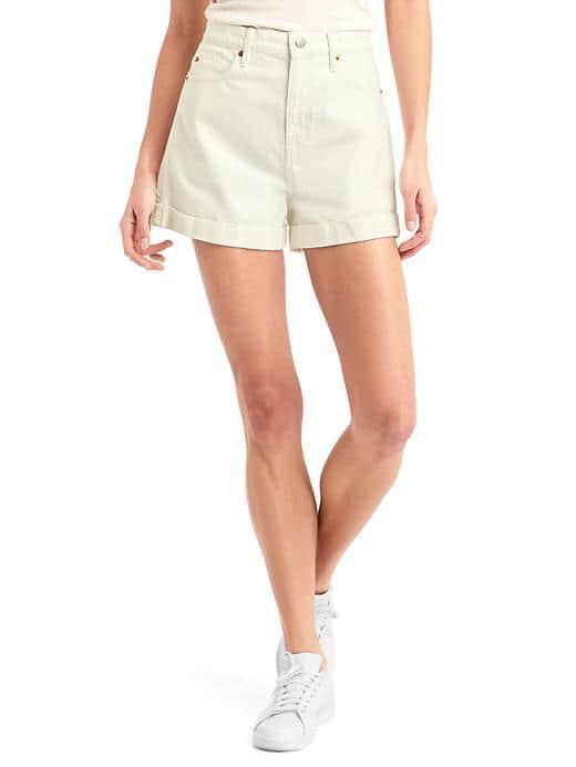 Gap 1969 Super High Rise Denim Shorts - White