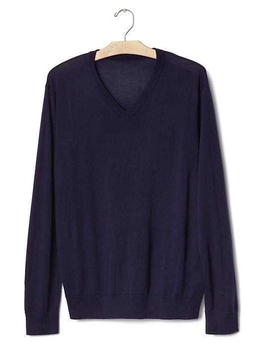 Gap Men Merino Wool V Neck Sweater - Navy