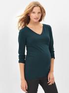 Gap Pure Body Long Sleeve V Neck T - Abyss