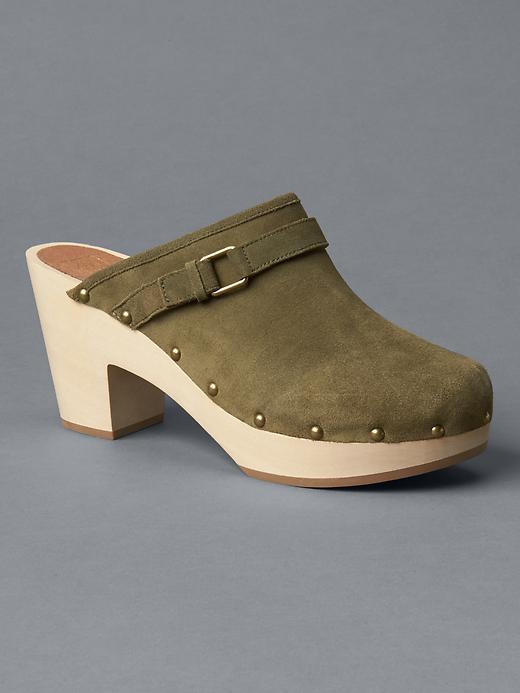 Gap Women Suede Clog - Temporal Olive