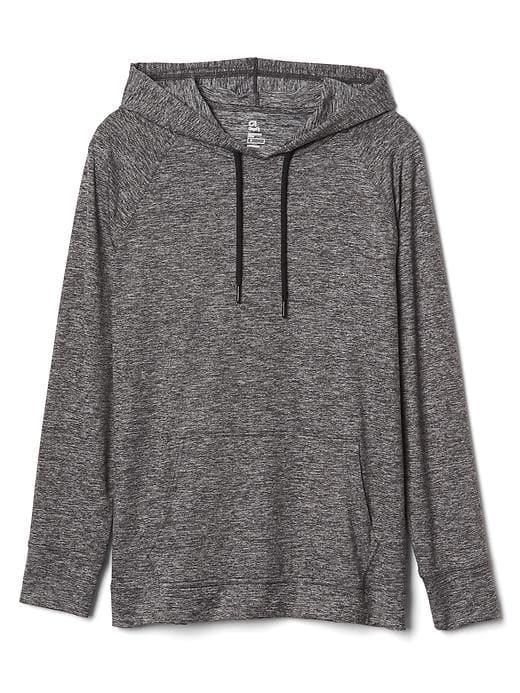 Gap Women Brushed Tech Jersey Hoodie - Medium Grey Heather