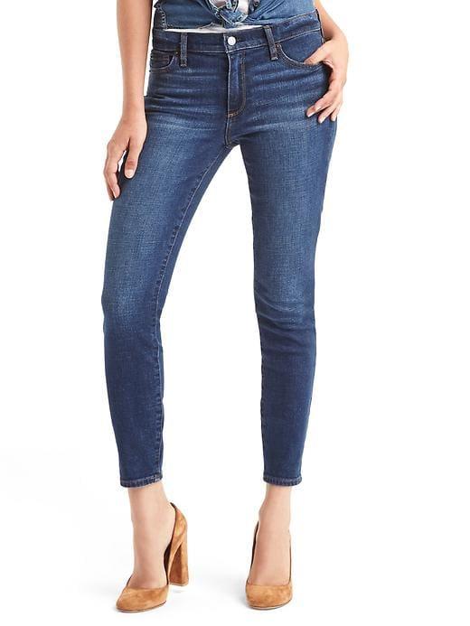 Gap Women Authentic 1969 True Skinny Ankle Jeans - Darkest Indigo
