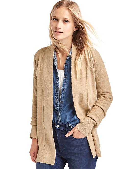 Gap Women Cozy Open Front Cardigan - New Camel
