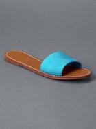 Gap Women Flat Slide Sandals - Cyan Blue