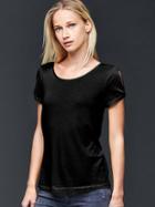 Gap Twist Short Sleeve Top - True Black