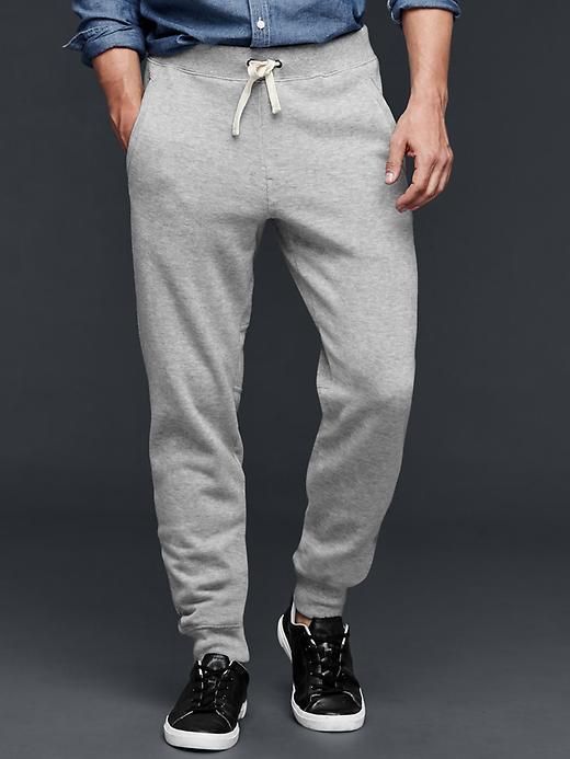 Gap Men Ribbed Sweatpants - Light Gray Heather