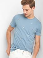Gap Men Short Sleeve Crewneck Pocket Tee - Classic China Blue