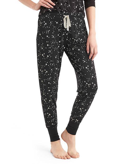 Gap Women Pure Body Print Joggers - Black Star