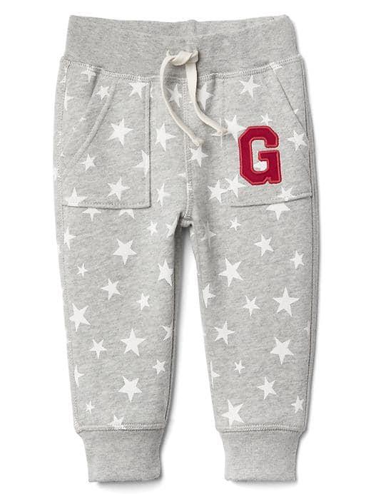 Gap Logo Starry Terry Pants - Gray