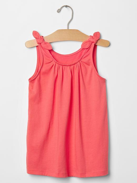 Gap Bow Shirred Tank - Fresh Coral