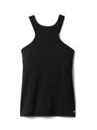 Gap Women Low Impact High Neck Shelf Tank - True Black