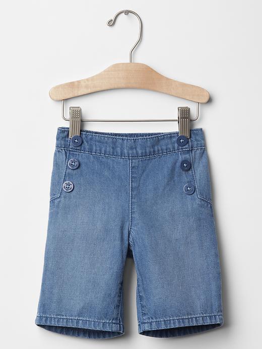Gap 1969 Sailor Denim Culotte Shorts - Indigo Denim