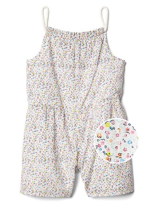 Gap Women Floral Spaghetti Romper - Small Flower