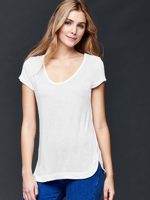 Gap Rolled Short Sleeve Tee - White